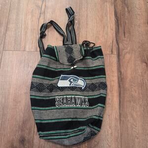 NFL Seattle Seahawks Boho Hippie Football Bag Stripe Green Black Washington